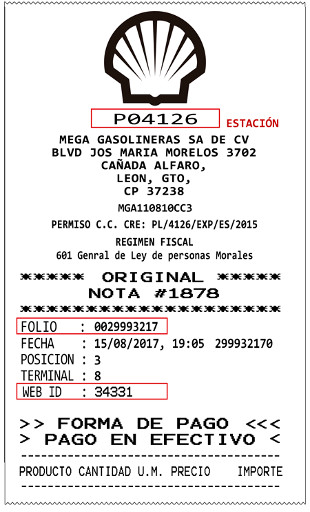 Imagen ticket de compra